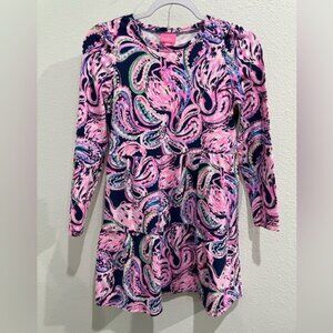 Lilly Pulitzer Flamingo Preppy Stretch Midi Dress Colorful Summer Designer